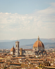 Fototapeta na wymiar Vista panoramica su Firenze da piazzale Michelangelo 