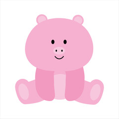 Cute Pig Animal Illustration