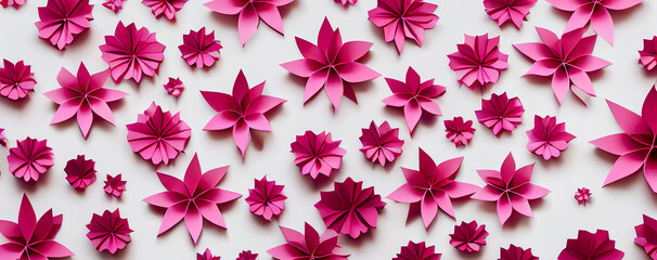 abstract pink flower header wallpaper generative ai illustration