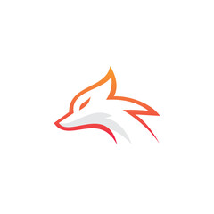 Fox Abstract Logo. Fox Head. Fox Icon Vector