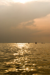 Fototapeta premium Sonnenuntergang Cuxhaven Nordsee