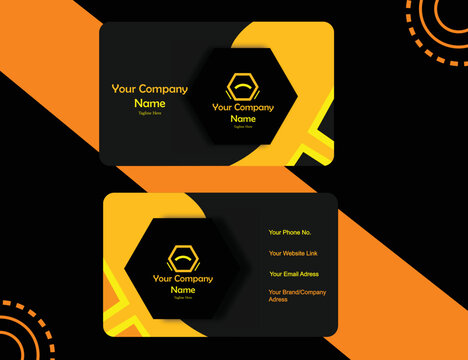 Stylish & Minimalist Business Card Design Vector & Template