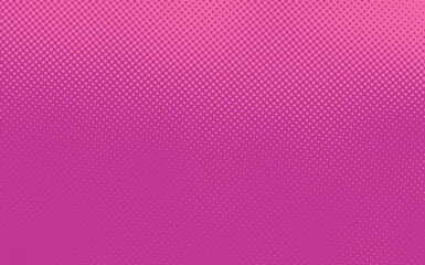 Bright pink and viva  magenta retro pop art background with dots. Vector abstract background with halftone dots design.