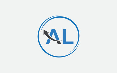 Financial logo symbol and Growth arrow icon vector design monogram for business
