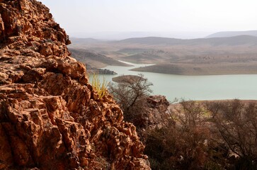 landscape at Youssef Ben Tachfine dam, morocco