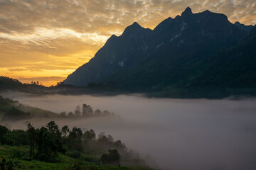 sunrise over the mountains