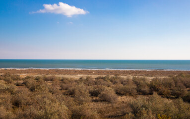 Landscape of Corbu beach - Romania without people