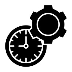 Time Management Glyph Icon