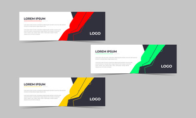 Modern banner design vector template.