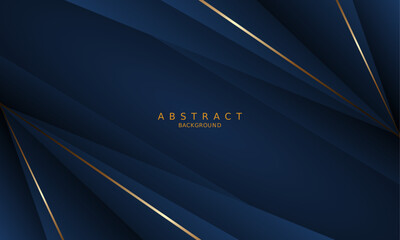 dark blue luxury premium background and gold line.