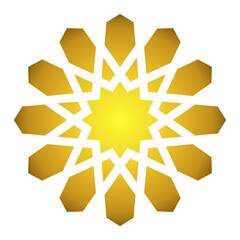 Islamic ornament, persian motif. 3d islamic ramadan round pattern element. Arab tourist symbol. Ramadan Mubarak symbol