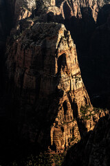 Angels Landing Lit Up in the Morning