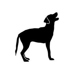 silhouette dog icon or logo isolated sign symbol vector illustration - high quality black style vector icons