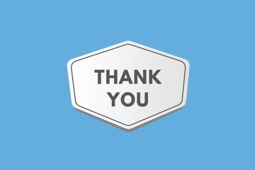 thank you text Button. thank you Sign Icon Label Sticker Web Buttons

