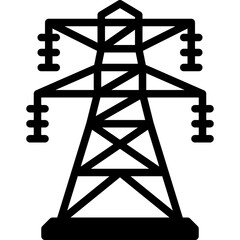 transmission tower solid icon