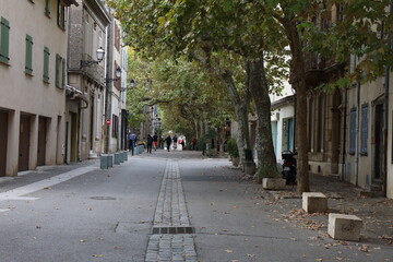 Rue typique, village de Collobrières, département du Var, France