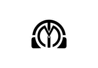 initial letter logo TM initial company icon business logo background illustration