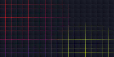 Colorful light and blue square 