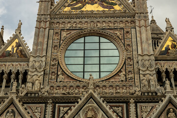 View of architecture in Siena, Italy.