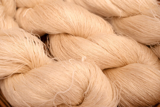 Silk thread lines from Silkworm for nature background. 