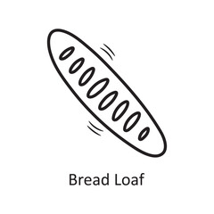 Bread Loaf vector outline Icon Design illustration. Bakery Symbol on White background EPS 10 File