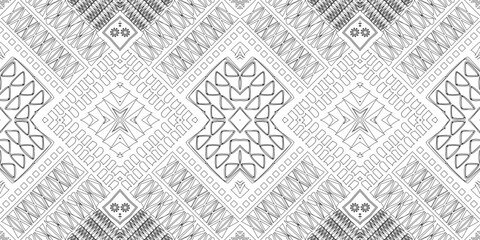 Seamless ethnic pattern in mint tints.Tribal seamless colorful geometric pattern.Ethnic vector texture.Traditional ornament.Embroidery texture with geometric ornament.Pattern for surface design.EPS10