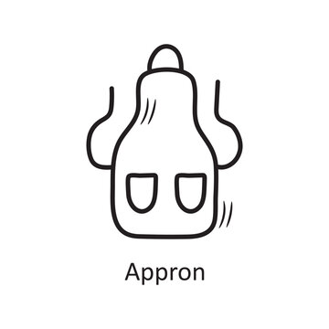 Appron vector outline Icon Design illustration. Bakery Symbol on White background EPS 10 File