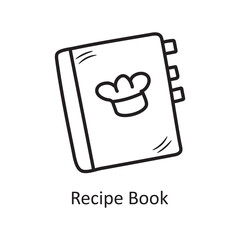 Recipe Book vector outline Icon Design illustration. Bakery Symbol on White background EPS 10 File