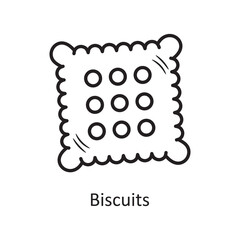 Biscuits vector outline Icon Design illustration. Bakery Symbol on White background EPS 10 File