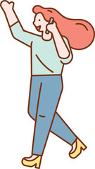 People using cell phone - talking, chatting, messaging