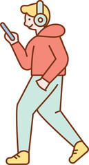 People using cell phone - talking, chatting, messaging