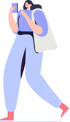 People using cell phone - talking, chatting, messaging