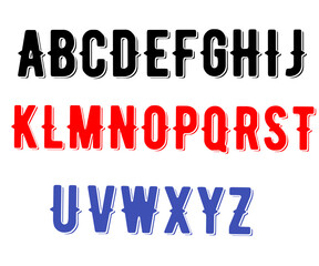 ABCD latter, 3d render of a set of type of icons