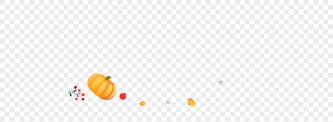 Orange Leaf Background Transparent Vector. Burgundy Food Banner. Green Leaves Decorative Border. Vegetable Holiday. Image Template.