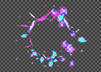 Blur Flare Background Transparent Vector. Bokeh Concept Template. Violet Banner Texture. Shine Radiant. Twinkle Beautiful Design.