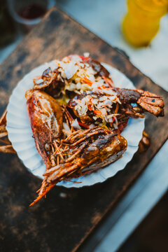 Street food prawn vade Isso Vade - Sri Lanka