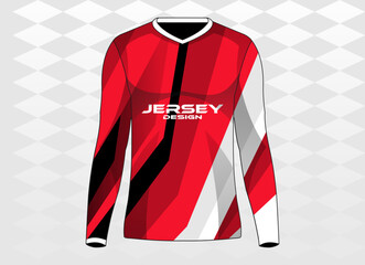 long sleeves tshirt jersey sport template design