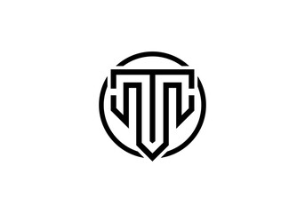 initial letter logo T initial company icon business logo background illustration