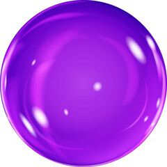 Big purple sphere with glares