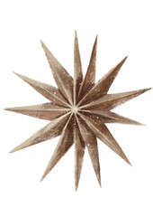 Christmas winter watercolor star. Winter holidays decor. Merry Christmas tree star. 