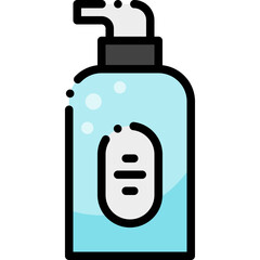 Cream Lotion Bottle Pump Beauty Skincare Healthcare filled color line icon