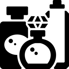 Perfume Scented Bottles Cosmetic Beauty Skincare Healthcare glyph solid icon