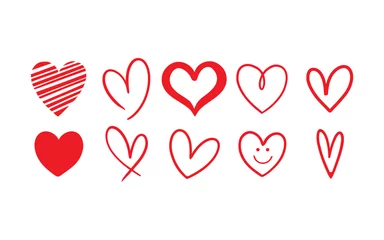 Foto op Plexiglas heart illustration.heart design icon flat.Modern flat valentine love sign.symbol for web site design, button to mobile app. Logo heart illustration,Trendy vector hart shape © Stocklancer