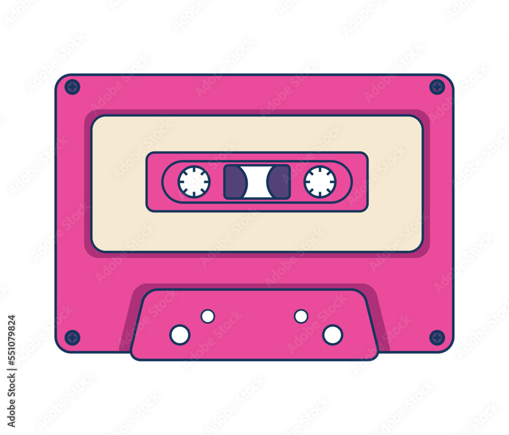 Poster cassette 90s pop art style