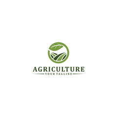 agriculture logo template in white background