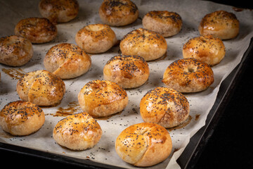 Knysh. Pies with potatoes and onions from shortcrust pastry.