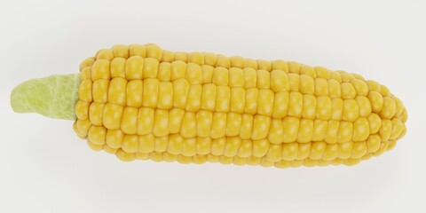 Realistic 3D Render of Corn