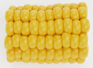 Realistic 3D Render of Corn