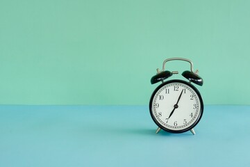 alarm clock on the table