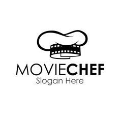 movie chef logo design concept